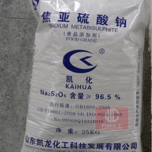 焦亞硫酸鈉，Na2S2O5，食用焦亞硫酸